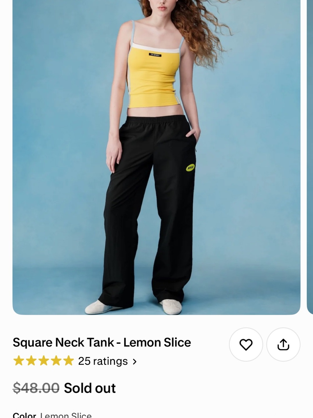 NWT dairy boy set lemon slice head band &  neck tank & washed black track pants